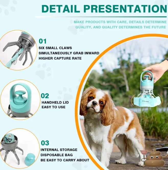 Zuka & Co. dog pooper scooper with a durable design and wide scoop for easy waste pickup on grass or dirt.