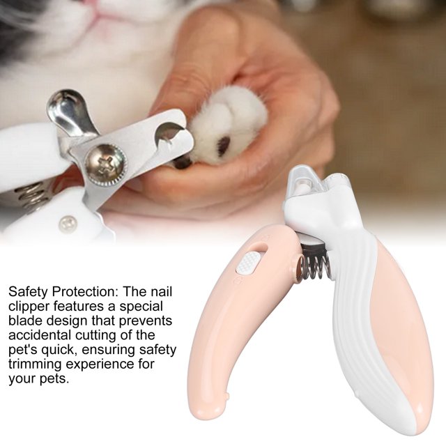 PawGlow™ LED pet nail clippers by Zuka & Co. with safety light, quick-lock, and stainless steel blades for dogs, cats, and small pets.
