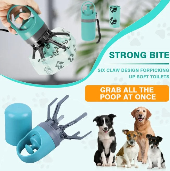 Zuka & Co. dog pooper scooper with a sturdy handle and large scoop, designed for easy waste cleanup in outdoor settings.