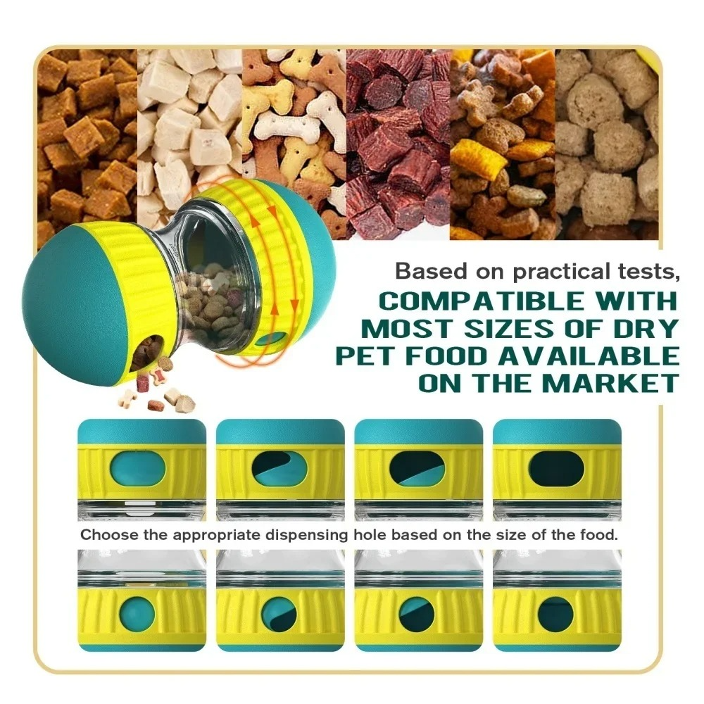 Zuka & Co. BiteRoll™ Interactive treat dispenser and puzzle toy for dogs, featuring an adjustable slow-feeder design with 5.29 oz kibble capacity.