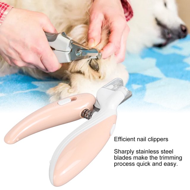 Zuka & Co. PawGlow LED pet nail clippers with safety light, quick-lock, and stainless steel trimmer for dogs, cats, and small pets.